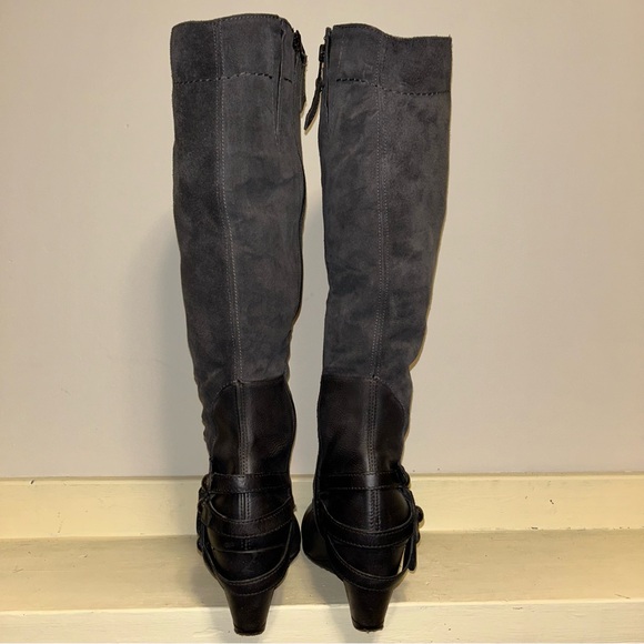 SOLD - BROWNS Leather Wedge Suede Moto Boot - Picture 11 of 15